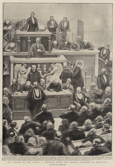 La muerte de la Reina, un tributo de la Cámara de Diputados francesa de Charles Paul Renouard